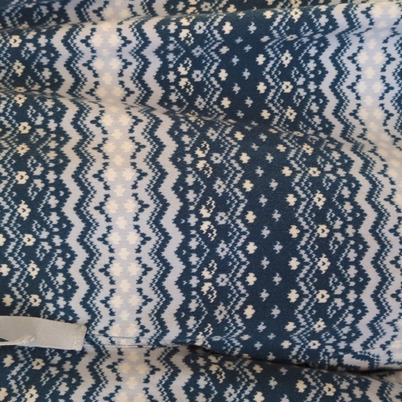 Lands' End Chevron Pull On Pajama Pants XL 18 Blue White - Picture 7 of 12